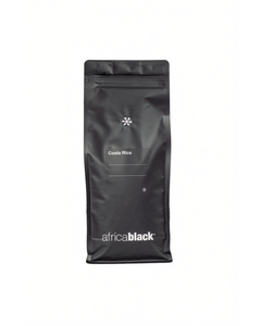 Black matte resealable bag of costa rica la pastora tarazza coffee beans for fresh brewing at home