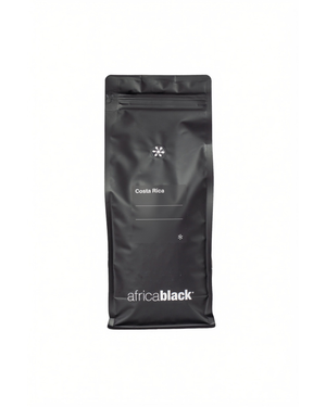 Black matte resealable bag of costa rica la pastora tarazza coffee beans for fresh brewing at home